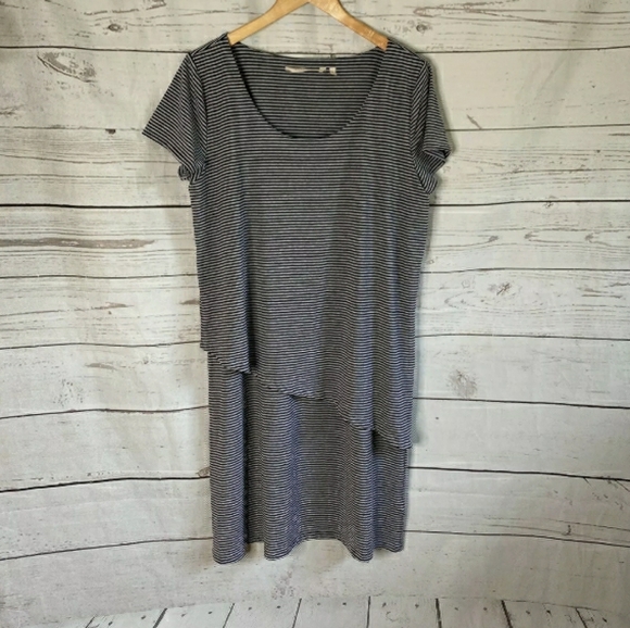 Soft Surroundings Leah LAYERED Shift T-SHIRT Dress - Picture 2 of 7